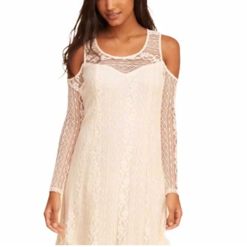 Hollister Cream Lace Overlay Dress – NWT, Size Small